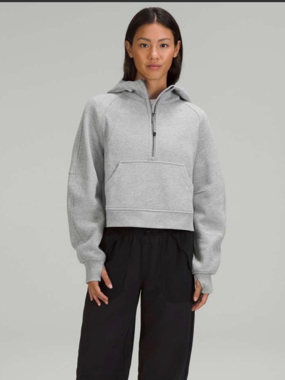 Lululemon Half Zip Scuba Cropped Hoodie - Picture 2 of 11